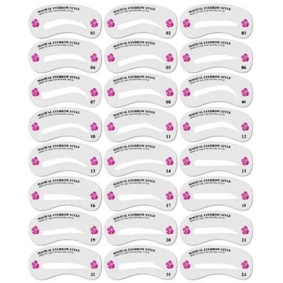 Perfect Eyebrow Stencil Reusable Kit - 24 Different Choices - Picture 9 of 9